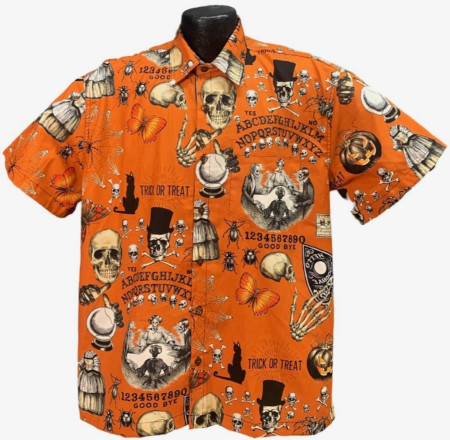 Black Magic Halloween Hawaiian Shirt- Made in USA